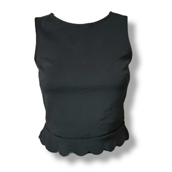 Tops - Size- S, Scallop Crop Top